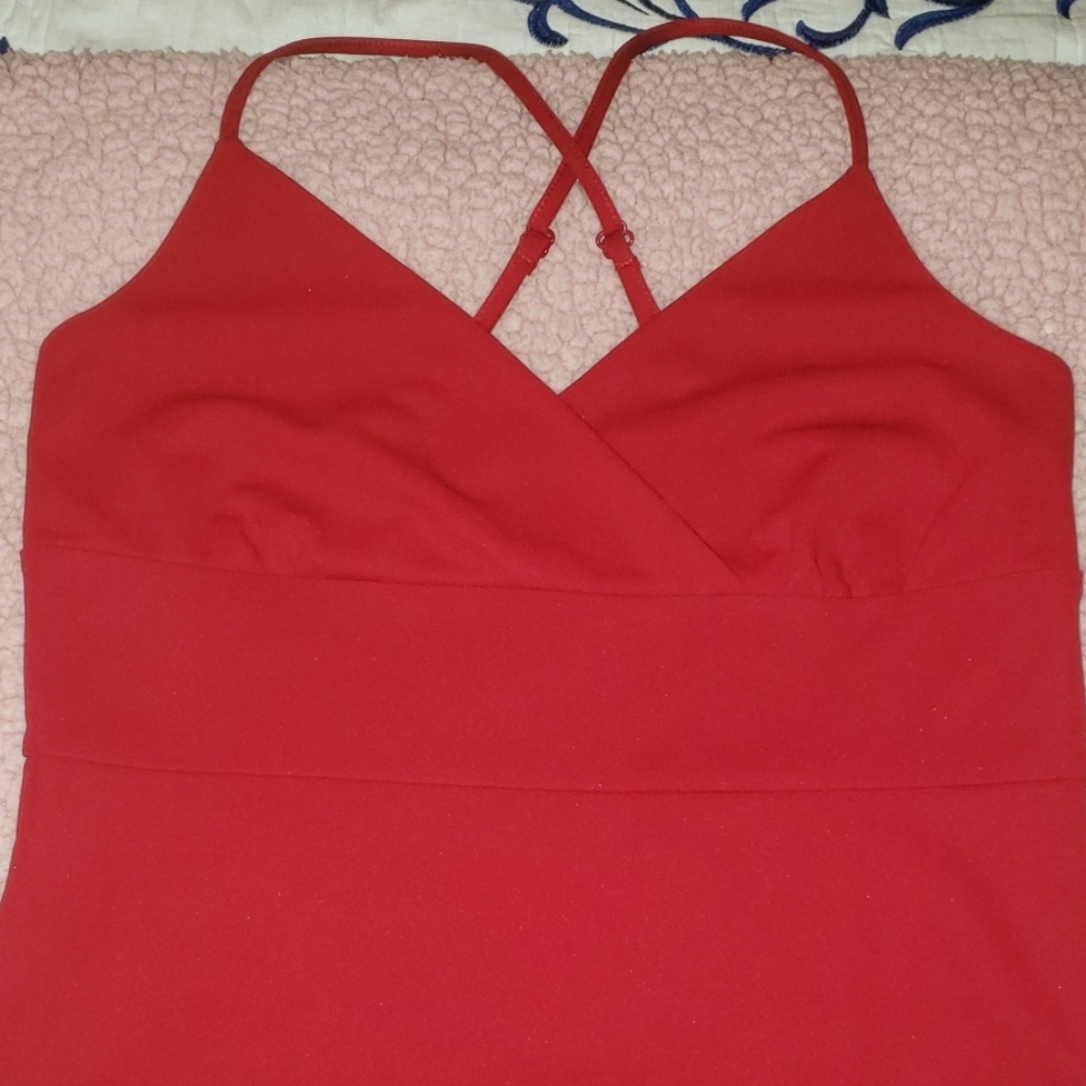 Red semi formal short dress